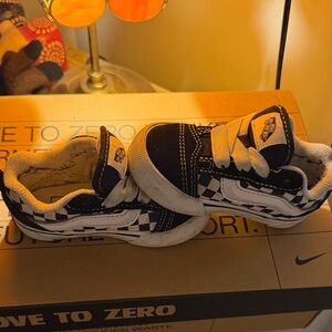 Vans Toddler Black and White Checkered Sneakers size 5.5C